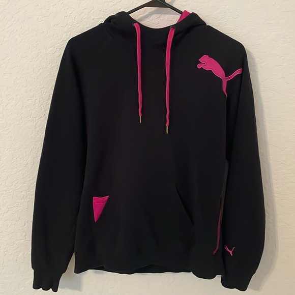 Puma Women’s Black and Pink Sweatshirt M - Picture 1 of 6